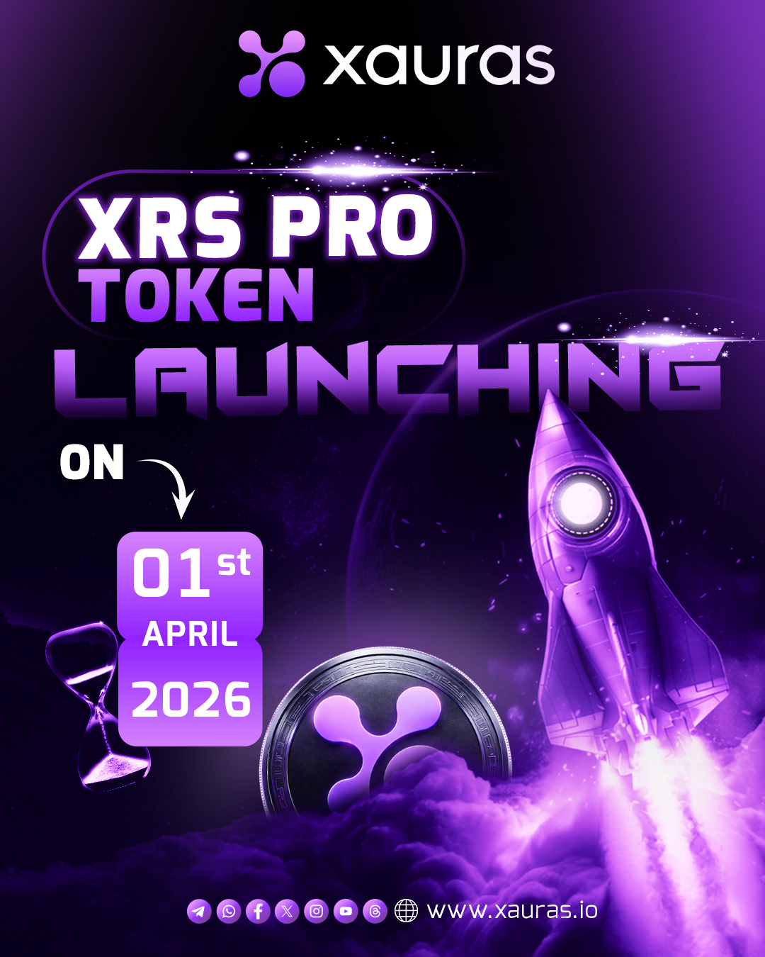 Xauras Pro token launch banner